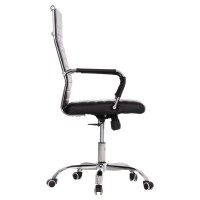 ΚΑΡΕΚΛΑ ΓΡΑΦΕΙΟΥ HM1059.31 ΜΑΥΡΟ PU BOSS ΔΙΕΥΘΥΝΤΟΥ ΠΟΔΙ ΧΡΩΜΙΟΥ 53x57x109Υεκ.