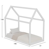 ΚΡΕΒΑΤΙ ΠΑΙΔΙΚΟ PEPE HM678.03 τ.MONTESSORI ΞΥΛΟ ΠΕΥΚΟ ΛΕΥΚΟ- 140x70εκ