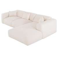 ΚΑΝΑΠΕΣ ΓΩΝΙΑ BRICKEN HM3275.02R ΛΕΥΚΟ ΥΦΑΣΜΑ 110-282x98-160x72Υεκ.