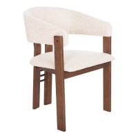 Σετ-2Τεμ.ΚΑΡΕΚΛΑ ZARRA HM9970.03 RUBBERWOOD ΣΕ ΚΑΡΥΔΙ-ΕΚΡΟΥ ΜΠΟΥΚΛΕ ΥΦΑΣΜΑ 55,5x59x81,5Υεκ