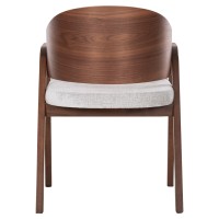 Σετ-2Τεμ.ΚΑΡΕΚΛΑ NERO HM9972 RUBBERWOOD ΣΕ ΚΑΡΥΔΙ-ΓΚΡΙ ΥΦΑΣΜΑ ΚΑΘΙΣΜΑ 56x56x78Yεκ.