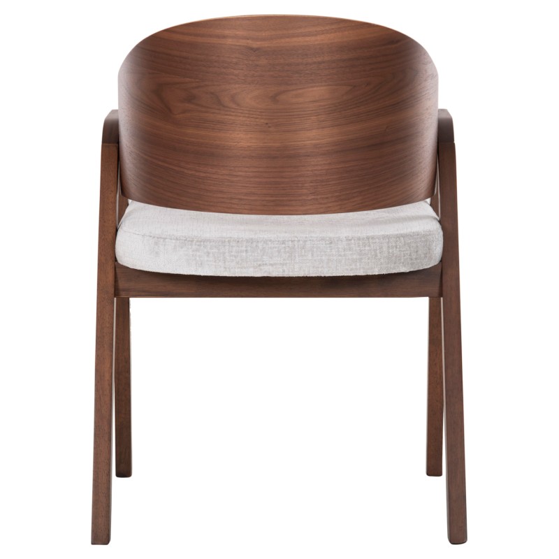 Σετ-2Τεμ.ΚΑΡΕΚΛΑ NERO HM9972 RUBBERWOOD ΣΕ ΚΑΡΥΔΙ-ΓΚΡΙ ΥΦΑΣΜΑ ΚΑΘΙΣΜΑ 56x56x78Yεκ.