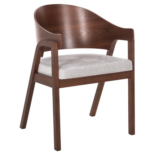 Σετ-2Τεμ.ΚΑΡΕΚΛΑ NERO HM9972 RUBBERWOOD ΣΕ ΚΑΡΥΔΙ-ΓΚΡΙ ΥΦΑΣΜΑ ΚΑΘΙΣΜΑ 56x56x78Yεκ.