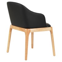 ΠΟΛΥΘΡΟΝΑ ΤΡΑΠΕΖΑΡΙΑΣ FURLAN HM9949.01 RUBBERWOOD ΣΕ ΟΑΚ-ΜΑΥΡΟ PU 54,5x58x78Υεκ.