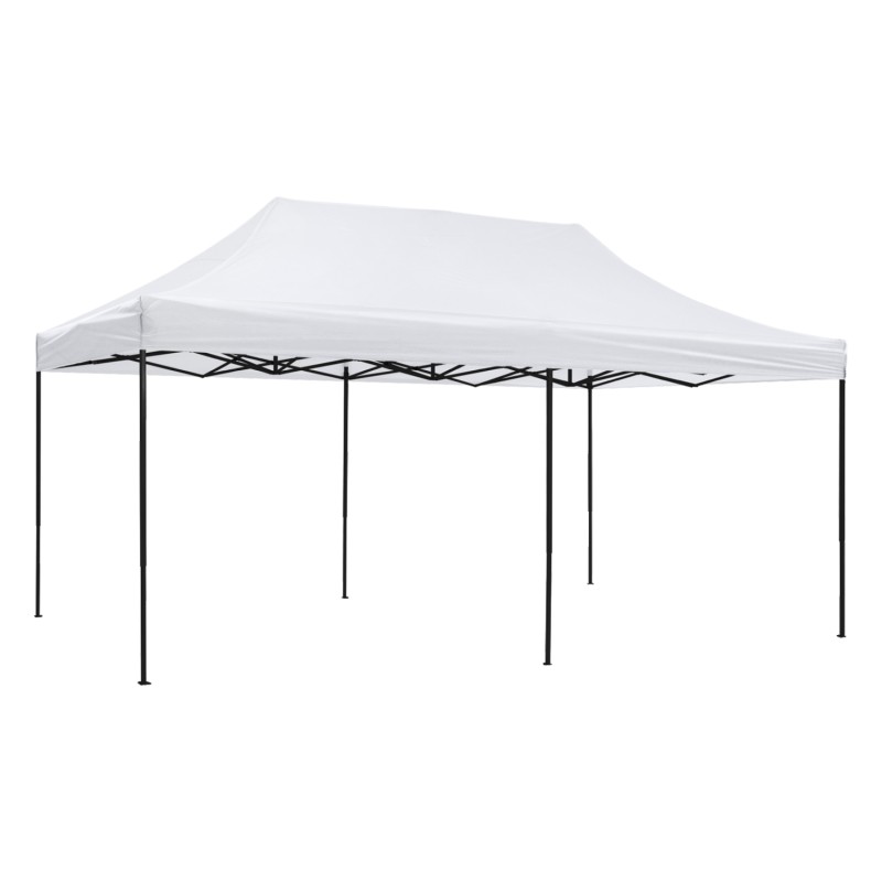 ΚΙΟΣΚΙ/GAZEBO MATTHEW HM6312 ΠΤΥΣΣΟΜΕΝΟ-ΣΚΕΛΕΤΟΣ ΜΕΤΑΛ.ΜΑΥΡΟΣ-ΛΕΥΚΟ ΥΦΑΣΜΑ 300x600x310Yεκ