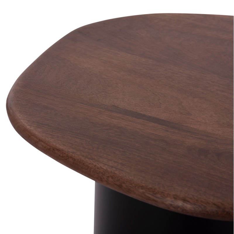 ΤΡΑΠΕΖΙA ΣΑΛΟΝΙΟΥ 3ΤΜΧ PEBBLES HM18004 MANGO TOP-ΜΕΤΑΛΛΙΚΕΣ ΜΑΥΡΕΣ ΒΑΣΕΙΣ