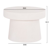 ΤΡΑΠΕΖΙ ΣΑΛΟΝΙΟΥ ΣΤΡΟΓΓΥΛΟ ΣΕΙΡΑ SANTORINI HM18051 MDF ΣΕ ΥΠΟΛΕΥΚΟ ΧΡΩΜΑ Φ60x42,5Υεκ.