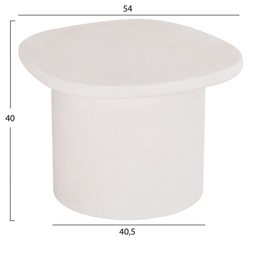 ΤΡΑΠΕΖΙ ΣΑΛΟΝΙΟΥ ΟΒΑΛ ΣΕΙΡΑ SANTORINI HM18054 MDF ΣΕ ΥΠΟΛΕΥΚΟ ΧΡΩΜΑ 54x54,5x40Υεκ