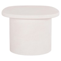 ΤΡΑΠΕΖΙ ΣΑΛΟΝΙΟΥ ΟΒΑΛ ΣΕΙΡΑ SANTORINI HM18054 MDF ΣΕ ΥΠΟΛΕΥΚΟ ΧΡΩΜΑ 54x54,5x40Υεκ