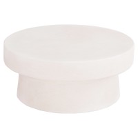 ΤΡΑΠΕΖΙ ΣΑΛΟΝΙΟΥ ΣΤΡΟΓΓΥΛΟ ΣΕΙΡΑ SANTORINI HM18050 MDF ΣΕ ΥΠΟΛΕΥΚΟ ΧΡΩΜΑ Φ80x35Υεκ.