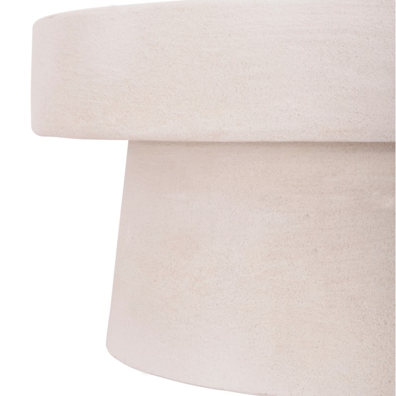 ΤΡΑΠΕΖΙ ΣΑΛΟΝΙΟΥ ΣΤΡΟΓΓΥΛΟ ΣΕΙΡΑ SANTORINI HM18050 MDF ΣΕ ΥΠΟΛΕΥΚΟ ΧΡΩΜΑ Φ80x35Υεκ.