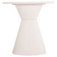 ΤΡΑΠΕΖΙ ΤΡΑΠΕΖΑΡΙΑΣ ΣΤΡΟΓΓΥΛΟ ΣΕΙΡΑ SANTORINI HM18055 MDF ΥΠΟΛΕΥΚΟ ΧΡΩΜΑ Φ77x76Υεκ.