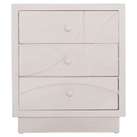 ΚΟΜΟΔΙΝΟ ΣΕΙΡΑ SANTORINI HM18047 MDF ΣΕ ΥΠΟΛΕΥΚΟ ΧΡΩΜΑ-3 ΣΥΡΤΑΡIA 48x38x55,5Υεκ.