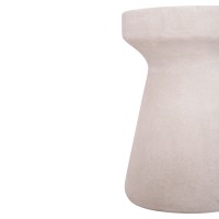 ΣΚΑΜΠΟ ΣΤΡΟΓΓΥΛΟ ΣΕΙΡΑ SANTORINI HM18057 ΠΟΛΥΡΗΤΙΝΗ ΣΕ ΥΠΟΛΕΥΚΟ ΧΡΩΜΑ Φ32x46Υεκ.