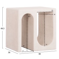 ΤΡΑΠΕΖΙ ΣΑΛΟΝΙΟΥ ΣΕΙΡΑ SANTORINI HM18070 MDF ΣΕ ΥΠΟΛΕΥΚΟ ΧΡΩΜΑ 48x38x48,5Υεκ.