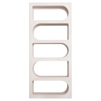 ΒΙΒΛΙΟΘΗΚΗ ΣΕΙΡΑ SANTORINI HM18062 MDF ΣΕ ΥΠΟΛΕΥΚΟ ΧΡΩΜΑ 80x38x180Yεκ.
