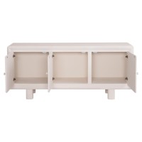 ΜΠΟΥΦΕΣ ΣΕΙΡΑ SANTORINI HM18068 MDF ΣΕ ΥΠΟΛΕΥΚΟ ΧΡΩΜΑ-3 ΠΟΡΤΕΣ 140x38x64Υεκ.