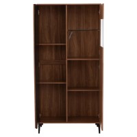 ΒΙΤΡΙΝΑ ΣΕΙΡΑ HARRY HM18011.01 ΜΕΛΑΜΙΝΗ ΣΚΟΥΡΟ ΦΥΣΙΚΟ ΞΥΛΟΥ-ΜΑΥΡΟ 90x40x185Υεκ.