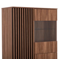 ΒΙΤΡΙΝΑ ΣΕΙΡΑ HARRY HM18011.01 ΜΕΛΑΜΙΝΗ ΣΚΟΥΡΟ ΦΥΣΙΚΟ ΞΥΛΟΥ-ΜΑΥΡΟ 90x40x185Υεκ.