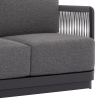 ΣΕΤ ΣΑΛΟΝΙ ΕΞ.ΧΩΡΟΥ 4ΤΜΧ ELYSIA HM6186.01 ΣΚΟΥΡΟ ΓΚΡΙ ΑΛΟΥΜΙΝΙΟ-ΣΧΟΙΝΙ- P.E.ΥΦΑΣΜΑ