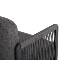 ΣΕΤ ΣΑΛΟΝΙ ΓΩΝΙΑ 3ΤΜΧ ELYSIA HM6187.01 ΣΚΟΥΡΟ ΓΚΡΙ ΑΛΟΥΜΙΝΙΟ-ΣΧΟΙΝΙ-P.E.ΥΦΑΣΜΑ