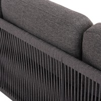 ΣΕΤ ΣΑΛΟΝΙ ΓΩΝΙΑ 3ΤΜΧ ELYSIA HM6187.01 ΣΚΟΥΡΟ ΓΚΡΙ ΑΛΟΥΜΙΝΙΟ-ΣΧΟΙΝΙ-P.E.ΥΦΑΣΜΑ