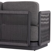 ΣΕΤ ΣΑΛΟΝΙ ΓΩΝΙΑ 3ΤΜΧ ELYSIA HM6187.01 ΣΚΟΥΡΟ ΓΚΡΙ ΑΛΟΥΜΙΝΙΟ-ΣΧΟΙΝΙ-P.E.ΥΦΑΣΜΑ