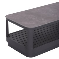 ΣΕΤ ΣΑΛΟΝΙ ΓΩΝΙΑ 3ΤΜΧ ELYSIA HM6187.01 ΣΚΟΥΡΟ ΓΚΡΙ ΑΛΟΥΜΙΝΙΟ-ΣΧΟΙΝΙ-P.E.ΥΦΑΣΜΑ