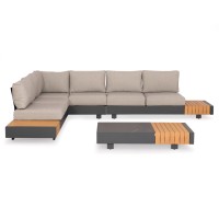 ΣΕΤ ΣΑΛΟΝΙ ΕΞ.ΧΩΡΟΥ 4ΤΜΧ ADHARA HM6189 ΑΛΟΥΜΙΝΙΟ-OLEFIN ΥΦΑΣΜΑ-SINTERED STONE