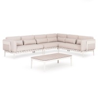 ΣΕΤ ΣΑΛΟΝΙ ΕΞ.ΧΩΡΟΥ 4ΤΜΧ PEGASUS HM6199.02 ΚΡΕΜ ΑΛΟΥΜ.-ΜΠΕΖ ΣΧΟΙΝΙ & ΥΦΑΣΜΑ OLEFIN