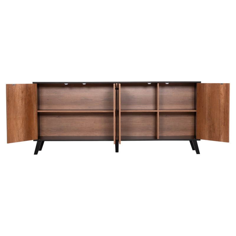 ΜΠΟΥΦΕΣ ΜΕΛΑΜΙΝΗΣ KRUDEN HM9446.11 ΜΑΥΡΟ-ΦΥΣΙΚΟ 180x40x78.6Υεκ.