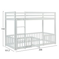 ΠΑΙΔΙΚΗ ΚΟΥΚΕΤΑ τ.MONTESSORI ΜΕ ΠΑΡΚΑΚΙ PLAYKID HM703.03 ΞΥΛΟ ΠΕΥΚΟΥ ΛΕΥΚΟ ΓΙΑ 190x90εκ