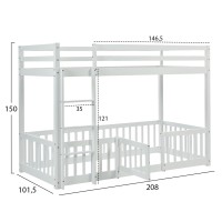 ΠΑΙΔΙΚΗ ΚΟΥΚΕΤΑ τ.MONTESSORI ΜΕ ΠΑΡΚΑΚΙ PLAYKID HM703.03 ΞΥΛΟ ΠΕΥΚΟΥ ΛΕΥΚΟ ΓΙΑ 190x90εκ