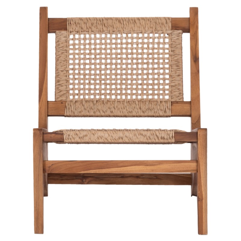 ΚΑΡΕΚΛΑ LOUNGE LUKILLA HM9913 ΞΥΛΟ TEAK ΣΕ ΦΥΣΙΚΟ--ΣΥΝΘ.ΣΧΟΙΝΙ ΜΠΕΖ 55,5x74x65Υεκ.