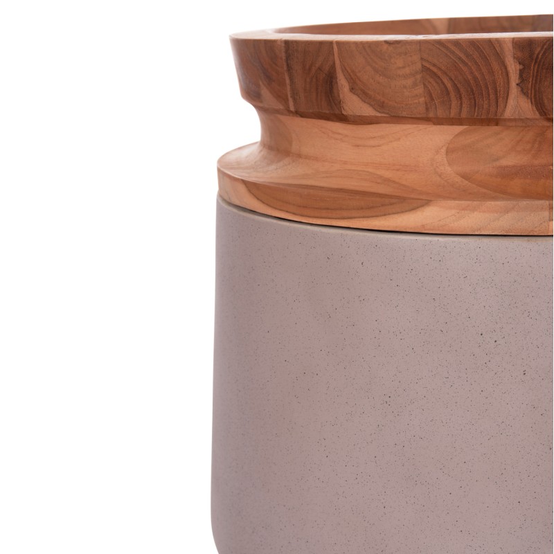 ΔΙΑΚΟΣΜΗΤΙΚΟ ΒΑΖΟ ΔΑΠΕΔΟΥ LINTER HM4662.05L FIBER CEMENT ΓΚΡΙ ΜΑΤ--ΞΥΛΟ ΤΕΑΚ Φ41x47Υεκ