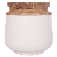ΔΙΑΚΟΣΜΗΤΙΚΟ ΒΑΖΟ ΔΑΠΕΔΟΥ LINTER HM4662.02L FIBER CEMENT ΛΕΥΚΟ--ΞΥΛΟ ΤΕΑΚ Φ41x47Υεκ.