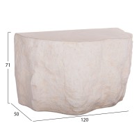 ΚΟΝΣΟΛΑ ΒΡΑΧΟΣ INTERON HM18152.02 FIBER CEMENT ΣΕ ΛΕΥΚΟ--120x50x71Υεκ.