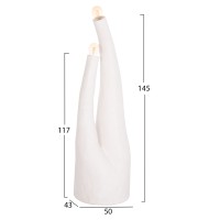 ΔΙΑΚΟΣΜΗΤΙΚΟ ΦΩΤΙΣΤΙΚΟ ΔΑΠΕΔΟΥ TUSKEN HM4702.02 FIBER CEMENT-ΛΕΥΚΟ 50x43x145Υεκ