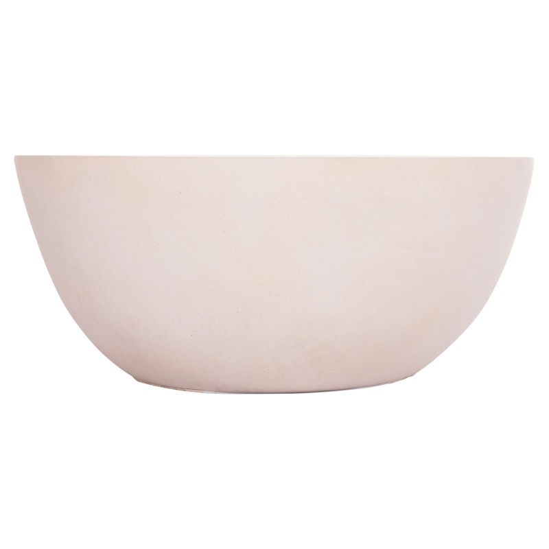 ΤΡΑΠΕΖΙ ΣΑΛΟΝΙΟΥ ΣΤΡΟΓΓΥΛΟ ALLAN HM18162.02 FIBER CEMENT ΣΕ ΛΕΥΚΟ--Φ92x49Υεκ.