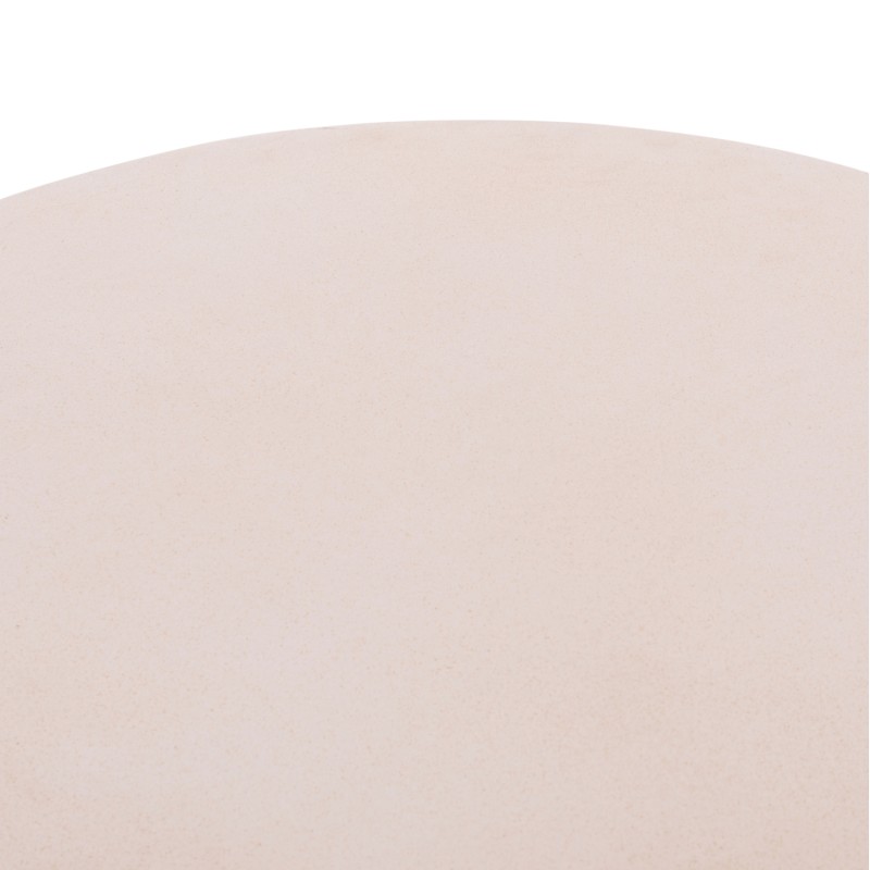 ΤΡΑΠΕΖΙ ΣΑΛΟΝΙΟΥ ΣΤΡΟΓΓΥΛΟ ALLAN HM18162.02 FIBER CEMENT ΣΕ ΛΕΥΚΟ--Φ92x49Υεκ.