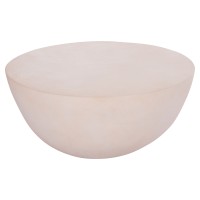 ΤΡΑΠΕΖΙ ΣΑΛΟΝΙΟΥ ΣΤΡΟΓΓΥΛΟ ALLAN HM18162.02 FIBER CEMENT ΣΕ ΛΕΥΚΟ--Φ92x49Υεκ.