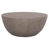 ΤΡΑΠΕΖΙ ΣΑΛΟΝΙΟΥ ΣΤΡΟΓΓΥΛΟ ALLAN HM18162.03 FIBER CEMENT ΣΕ ΓΚΡΙ--Φ92x49Υεκ.