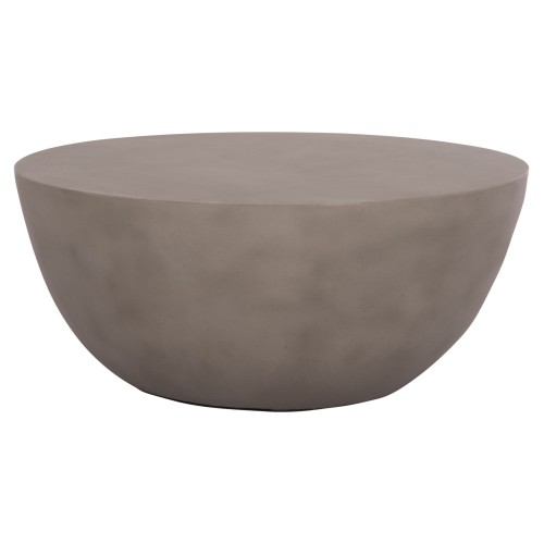 ΤΡΑΠΕΖΙ ΣΑΛΟΝΙΟΥ ΣΤΡΟΓΓΥΛΟ ALLAN HM18162.03 FIBER CEMENT ΣΕ ΓΚΡΙ--Φ92x49Υεκ.