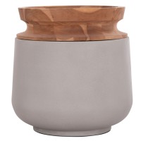 ΔΙΑΚΟΣΜΗΤΙΚΟ ΒΑΖΟ ΔΑΠΕΔΟΥ LINTER HM4662.03L FIBER CEMENT ΓΚΡΙ--ΞΥΛΟ ΤΕΑΚ Φ41x47Υ