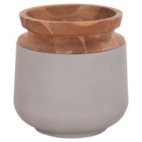 ΔΙΑΚΟΣΜΗΤΙΚΟ ΒΑΖΟ ΔΑΠΕΔΟΥ LINTER HM4662.03L FIBER CEMENT ΓΚΡΙ--ΞΥΛΟ ΤΕΑΚ Φ41x47Υ