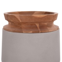 ΔΙΑΚΟΣΜΗΤΙΚΟ ΒΑΖΟ ΔΑΠΕΔΟΥ LINTER HM4662.03L FIBER CEMENT ΓΚΡΙ--ΞΥΛΟ ΤΕΑΚ Φ41x47Υ