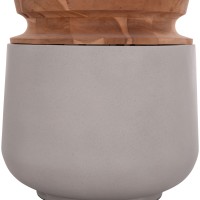 ΔΙΑΚΟΣΜΗΤΙΚΟ ΒΑΖΟ ΔΑΠΕΔΟΥ LINTER HM4662.03L FIBER CEMENT ΓΚΡΙ--ΞΥΛΟ ΤΕΑΚ Φ41x47Υ