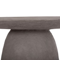 ΤΡΑΠΕΖΙ ΤΡΑΠΕΖΑΡΙΑΣ ΣΤΡΟΓΓΥΛΟ SEPPO HM18154.03 FIBER CEMENT ΣΕ ΓΚΡΙ--Φ119,5x75,5Υεκ.