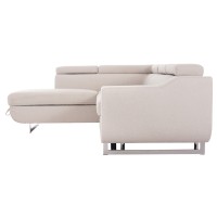 ΓΩΝΙΑΚΟΣ ΚΑΝΑΠΕΣ-ΚΡΕΒΑΤΙ ΜΕ ΑΠΟΘ.ΧΩΡΟ ENCORE HM3301.03L ΜΠΕΖ ΥΦΑΣΜΑ 285x205x90Υεκ.