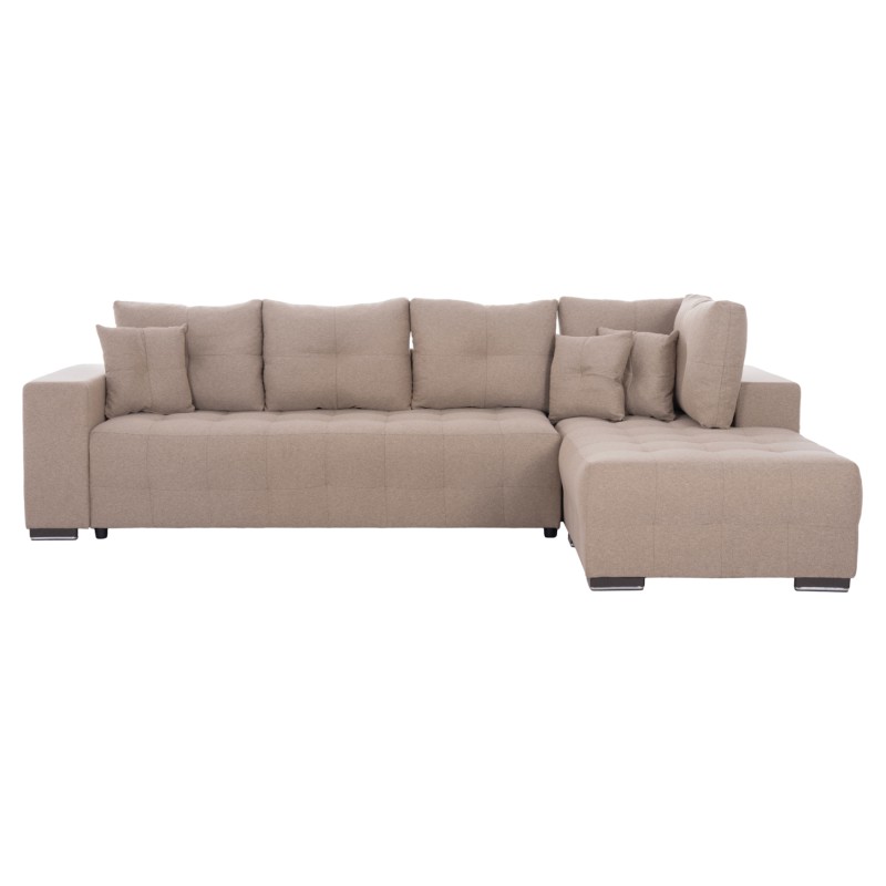 ΓΩΝΙΑΚΟΣ ΚΑΝΑΠΕΣ-ΚΡΕΒΑΤΙ ΜΕ ΑΠΟΘ.ΧΩΡΟ TRENDSTON HM3302.03R ΜΠΕΖ ΥΦΑΣΜΑ 298x177x95Υεκ